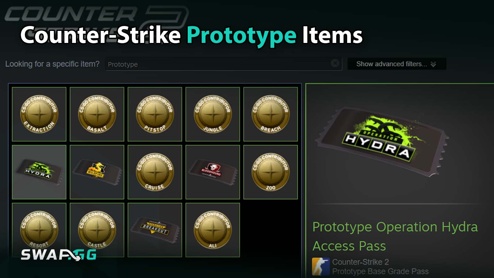 Counter-Strike Prototype Items