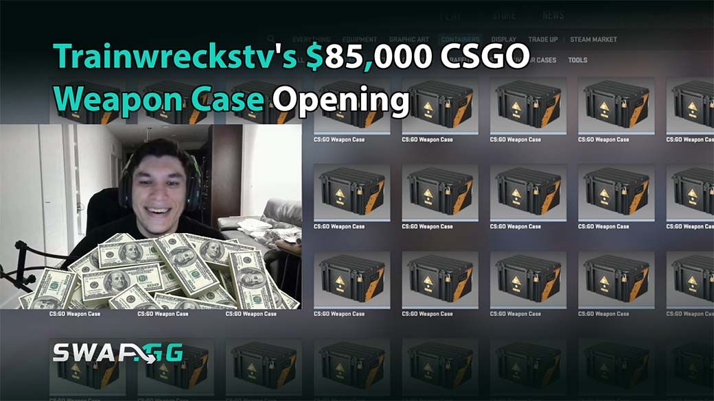Trainwreckstv's $85,000 CSGO Weapon Case Opening