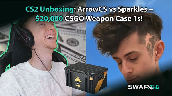 CS2 Unboxing: ArrowCS vs Sparkles – $20,000 CSGO Weapon Case 1s!