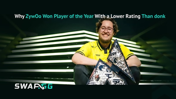 Why ZywOo Won Player of the Year With a Lower Rating Than donk