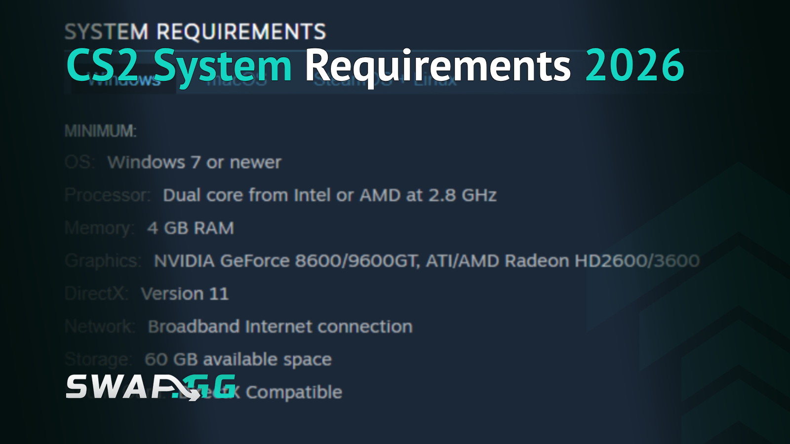CS2 System Requirements 2026: What You Actually Need to Run It Well