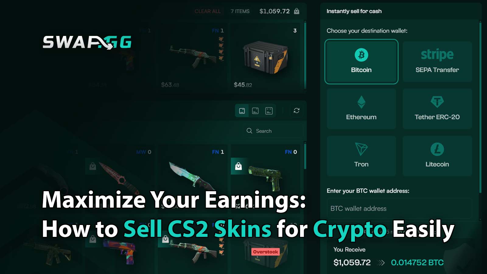 Maximize Your Earnings: How to Sell CS2 Skins for Crypto Easily