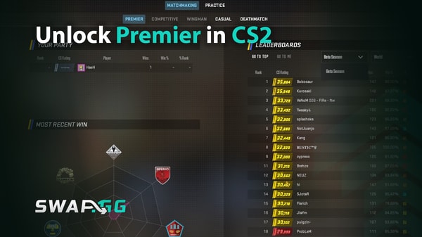 [THUMBNAIL] How to Unlock Premier in CS2: Pro Tips for Competitive Players